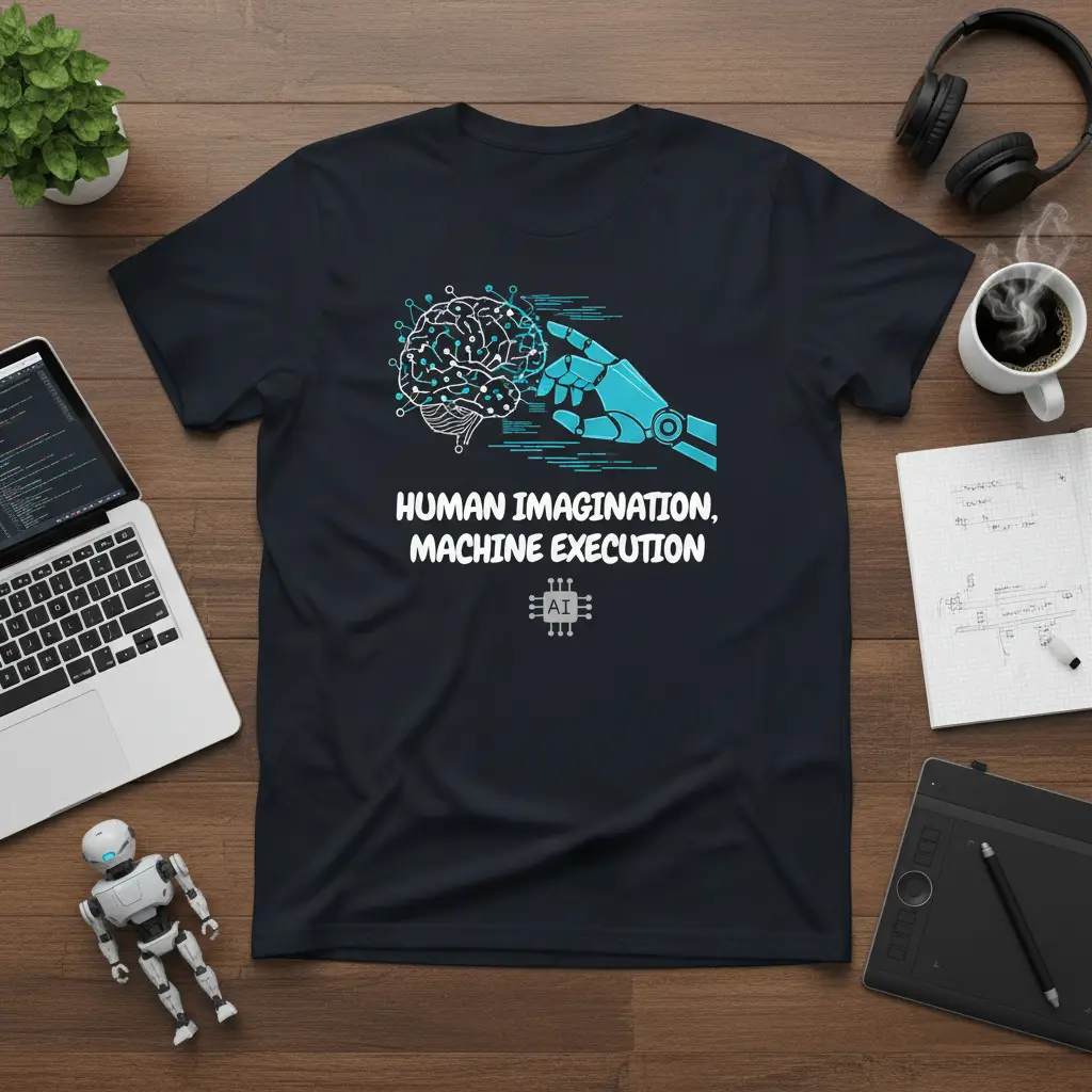 Human Imagination Machine Execution Ai T-Shirt