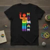 Human Pride Peace Love Symbol bold graphic design printed on comfortable cotton t-shirt