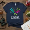Hummingbird Feeding Flowers Graphic T-Shirt unique graphic design printed on comfortable cotton t-shirt
