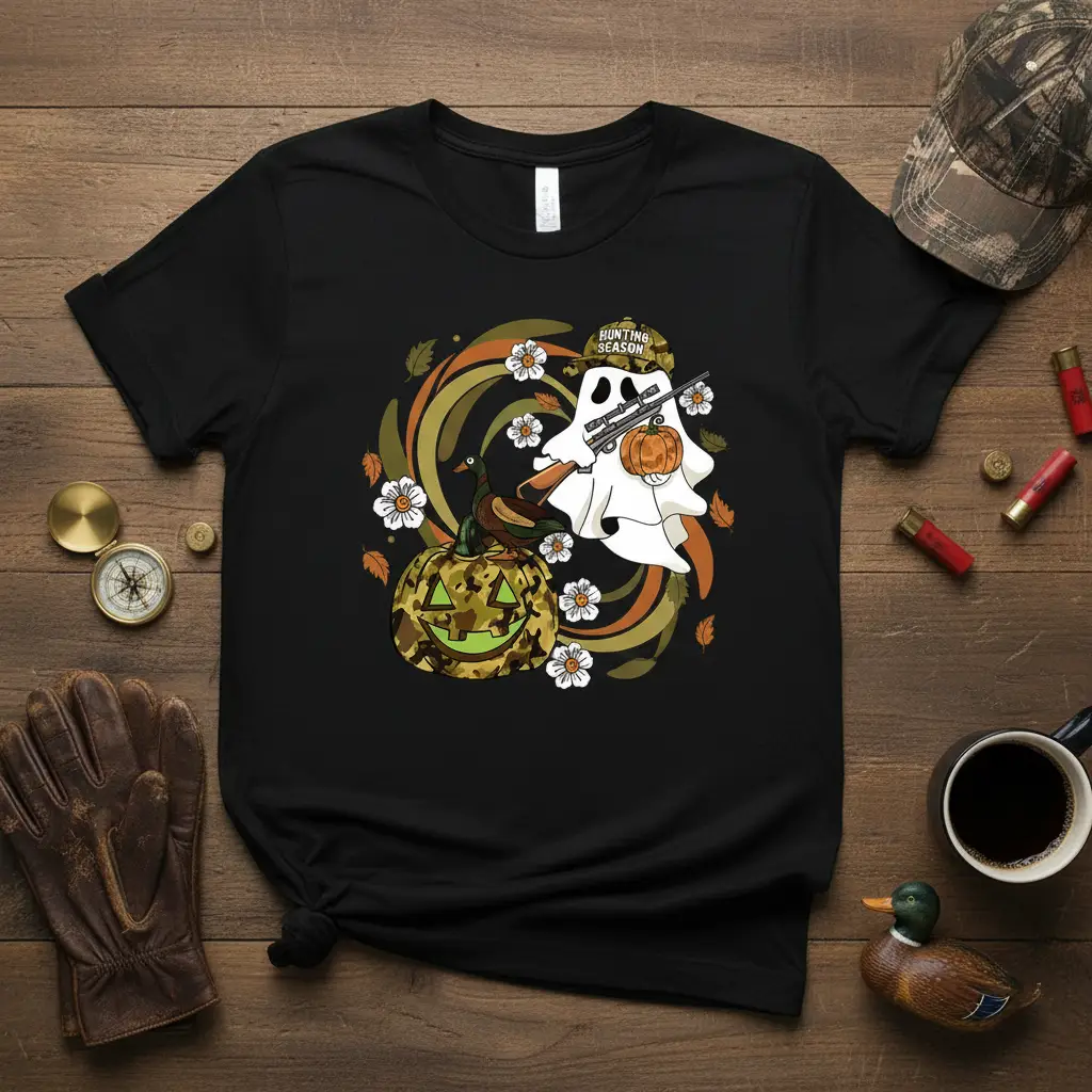 Hunting Season Ghost T-Shirt Spooky Halloween Gift