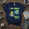 I Am Pibble Wash My Belly T-Shirt with alien pug in spaceship targeting Earth