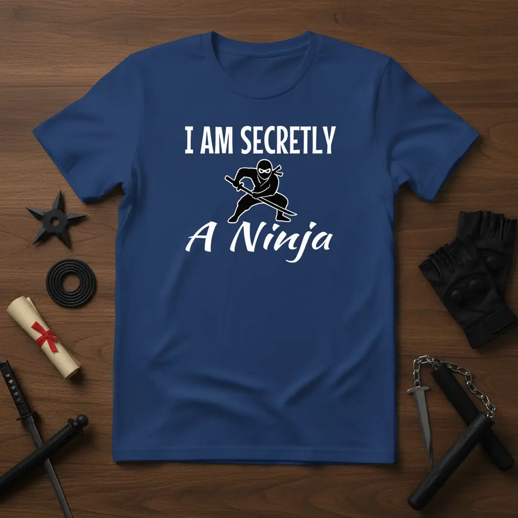 I Am Secretly a Ninja T-Shirt Funny Martial Arts Gift