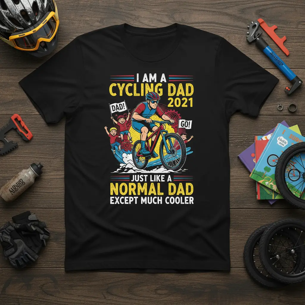 I Am a Cycling Dad 2021 Tee Just Like a Normal Dad Except Much Cooler