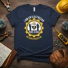 I Am An Electrician And A Dad Nothing Shocks Me t-shirt design with gear graphic and silhouette of father and