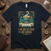 I AM THE TEA THAT YOU ARE HAVING quote t-shirt design with a steaming cup of tea graphic and ornate