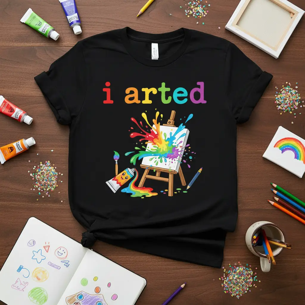 I Arted Colorful Art T-Shirt for Artists & Creatives