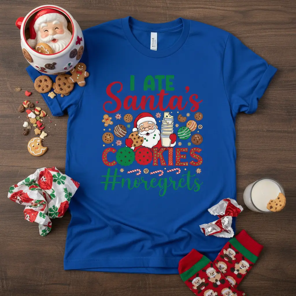 I Ate Santa’s Cookies #noregrets Christmas T-Shirt