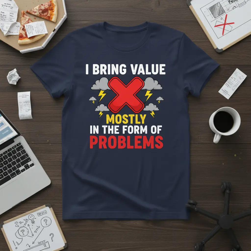 I Bring Value Mostly in the Form of Problems Funny Quote T-Shirt