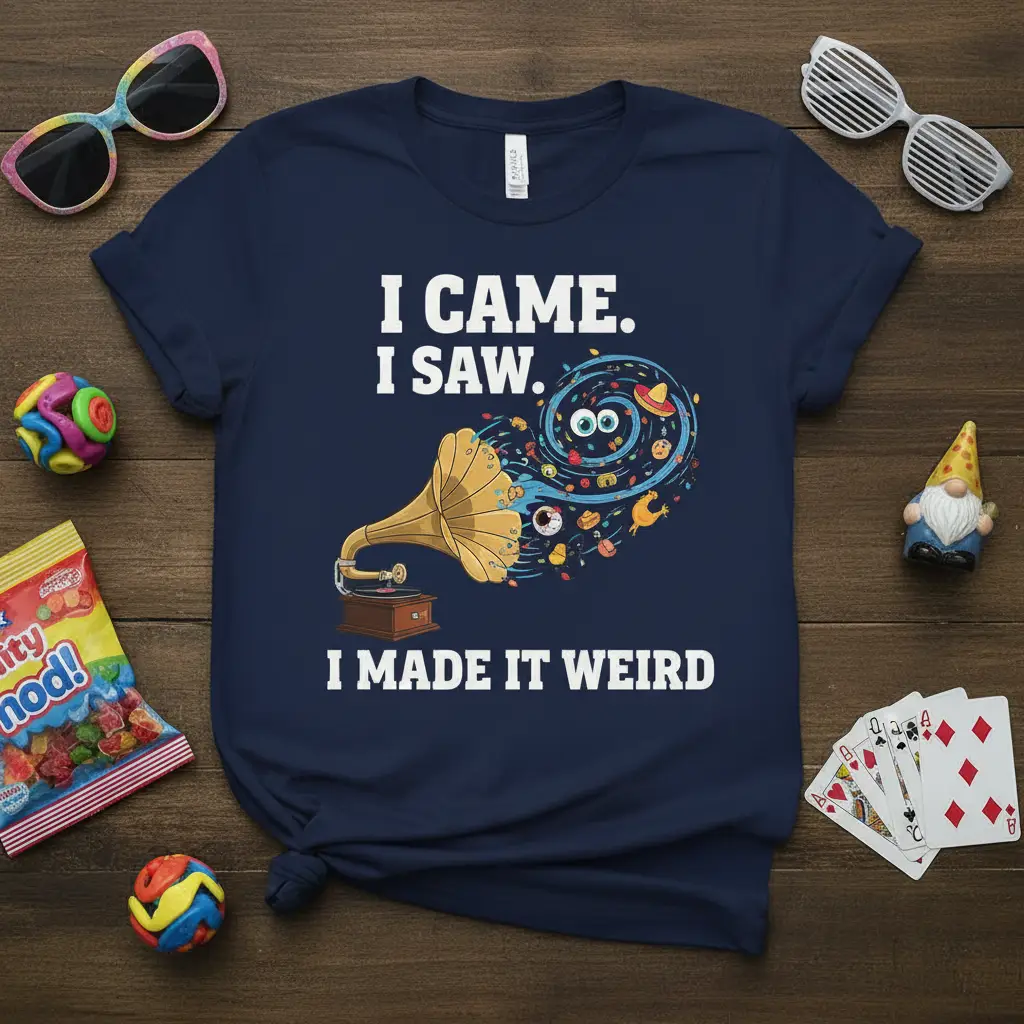 I Came I Saw I Made It Weird T-Shirt Funny Quote Gift