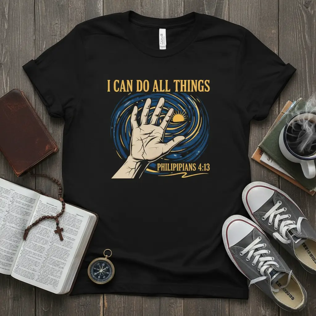 I Can Do All Things Christian T-Shirt Philippians 4:13 Verse