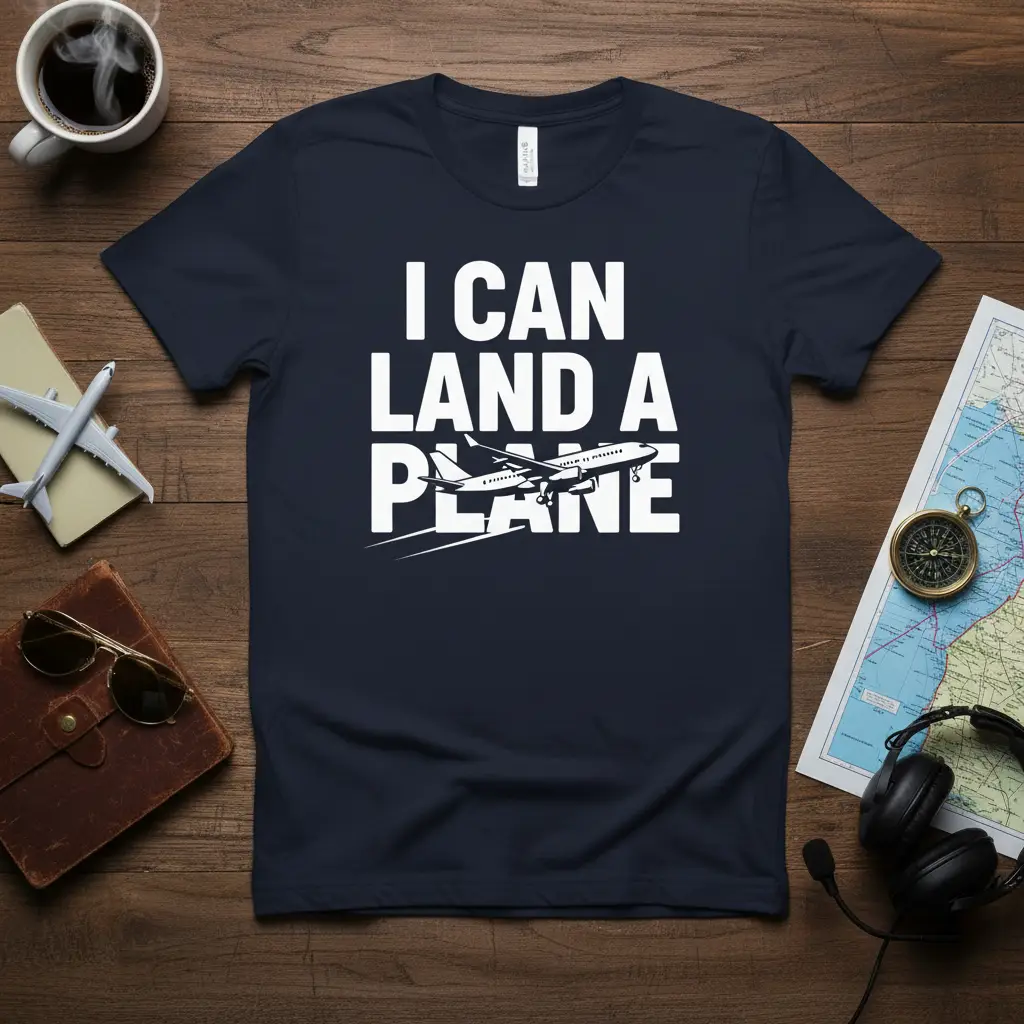 I Can Land a Plane Funny Pilot Gift T-Shirt