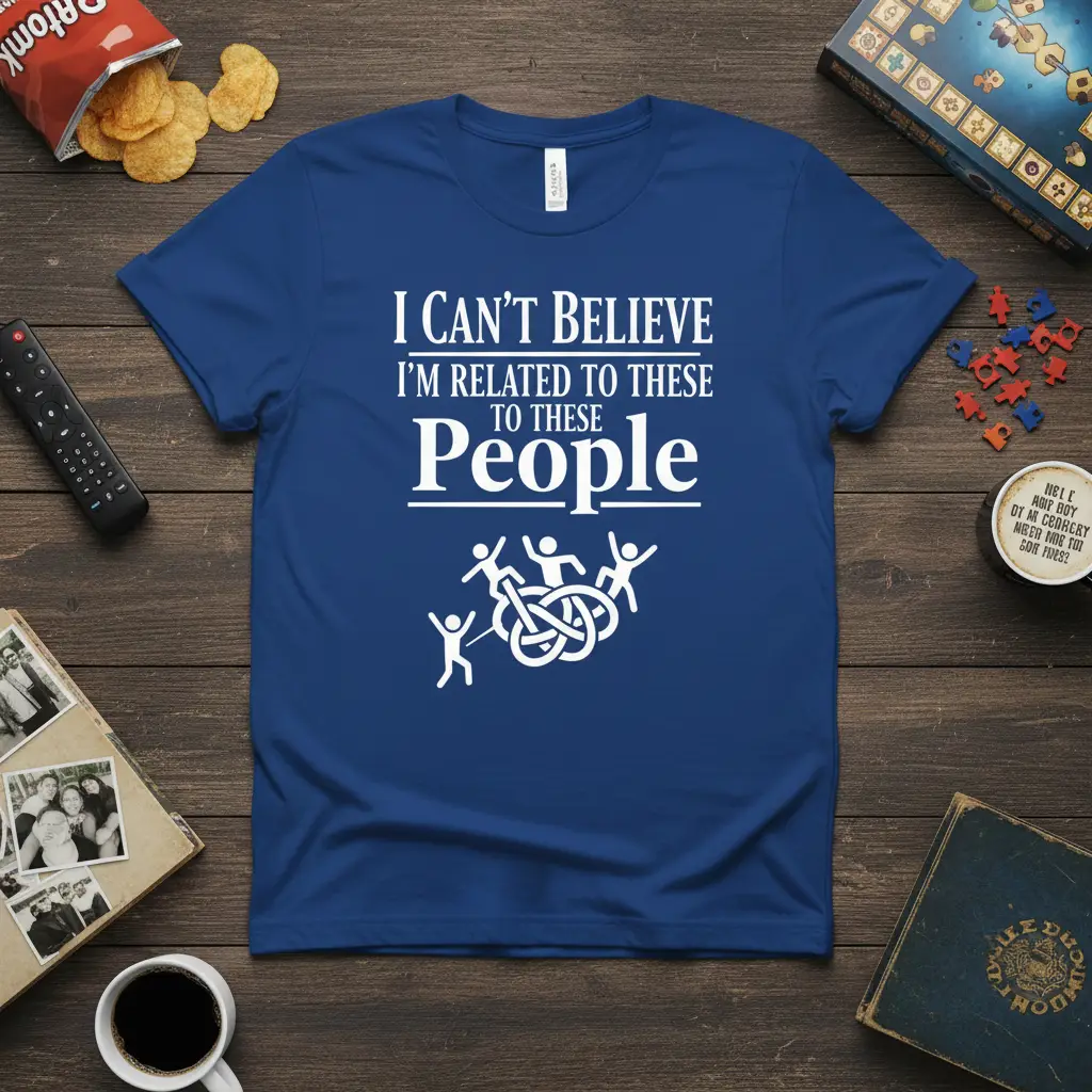I Can’t Believe I’m Related to These People Funny Family T-Shirt
