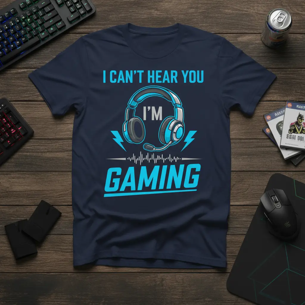 I Can’t Hear You I’m Gaming T-Shirt Funny Gamer Gift
