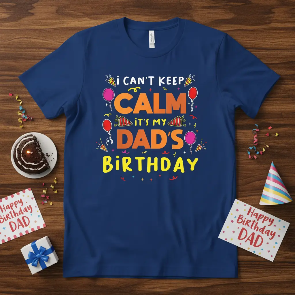 I Can’t Keep Calm It’s My Dad’s Birthday T-Shirt