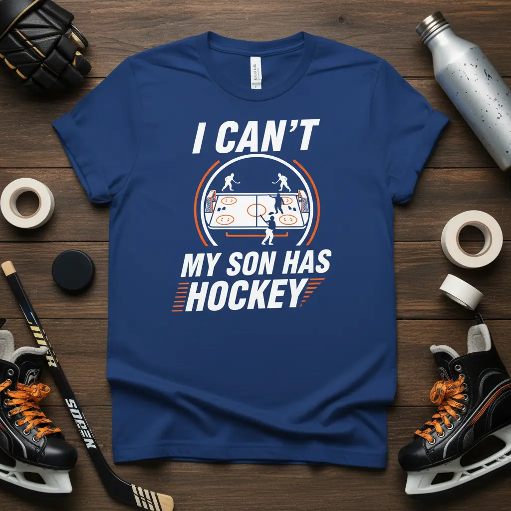 I Can’t My Son Has Hockey T-Shirt Perfect Gift