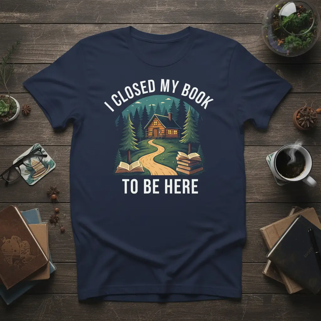 I Closed My Book to Be Here T-Shirt for Book Lovers