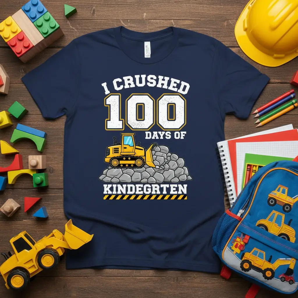I Crushed 100 Days of Kindergarten Shirt Creative T-Shirt