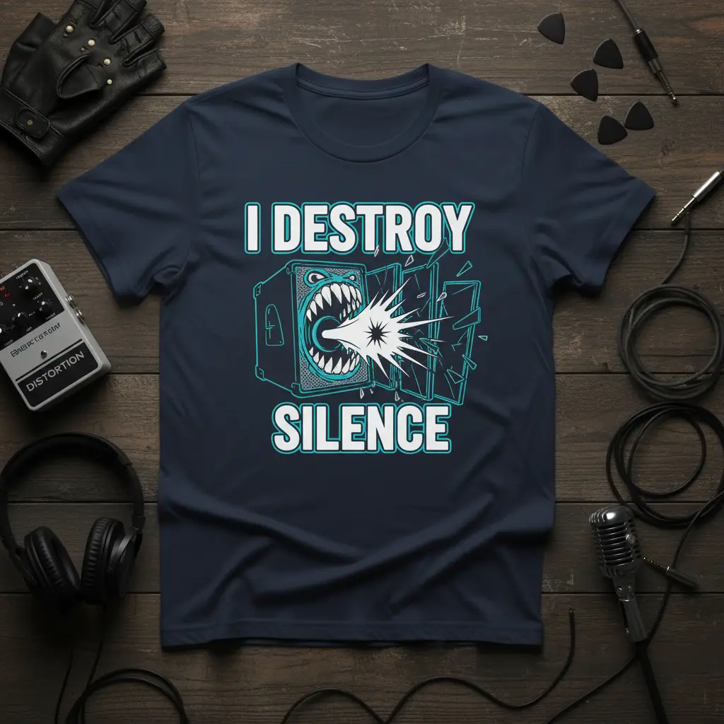 I Destroy Silence Speaker T-Shirt Music Lover Gift