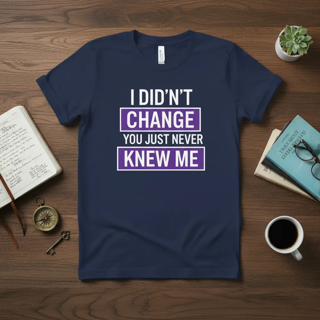 I Didn’t Change You Just Never Knew Me Quote Tee