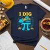 I Dig Pi Construction Math T-Shirt creative graphic design printed on comfortable cotton t-shirt