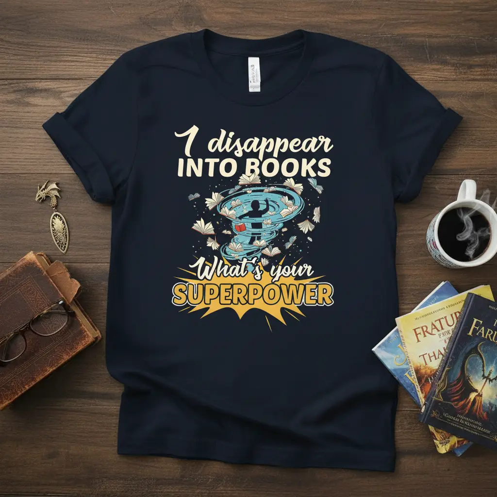 I Disappear Into Books What’s Your Superpower T-Shirt
