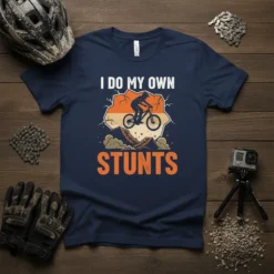 I DO MY OWN STUNTS bold graphic design printed on comfortable cotton t-shirt