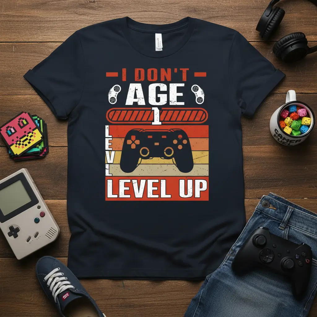 I Don’t Age 1 Level Up Birthday Gamer T-Shirt