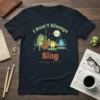 T-shirt design with text "I Don't Always Sing Oh Wait... Yes I Do" featuring a frog band playing instruments under