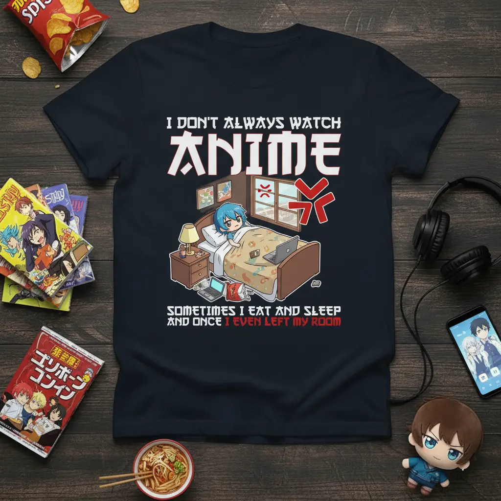 I Don’t Always Watch Anime T-Shirt Funny Otaku Gift for Him