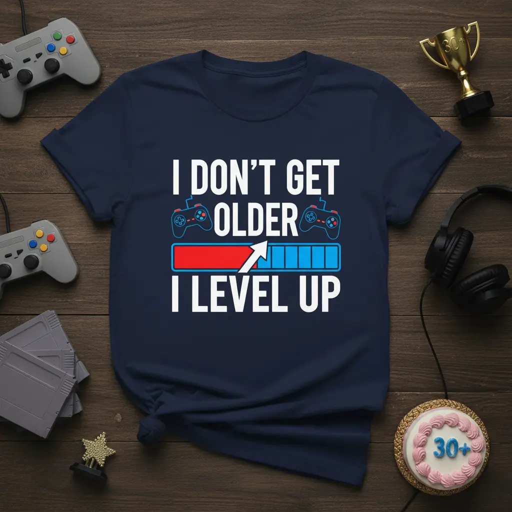 I Don’t Get Older I Level Up Gamer T-Shirt Gift