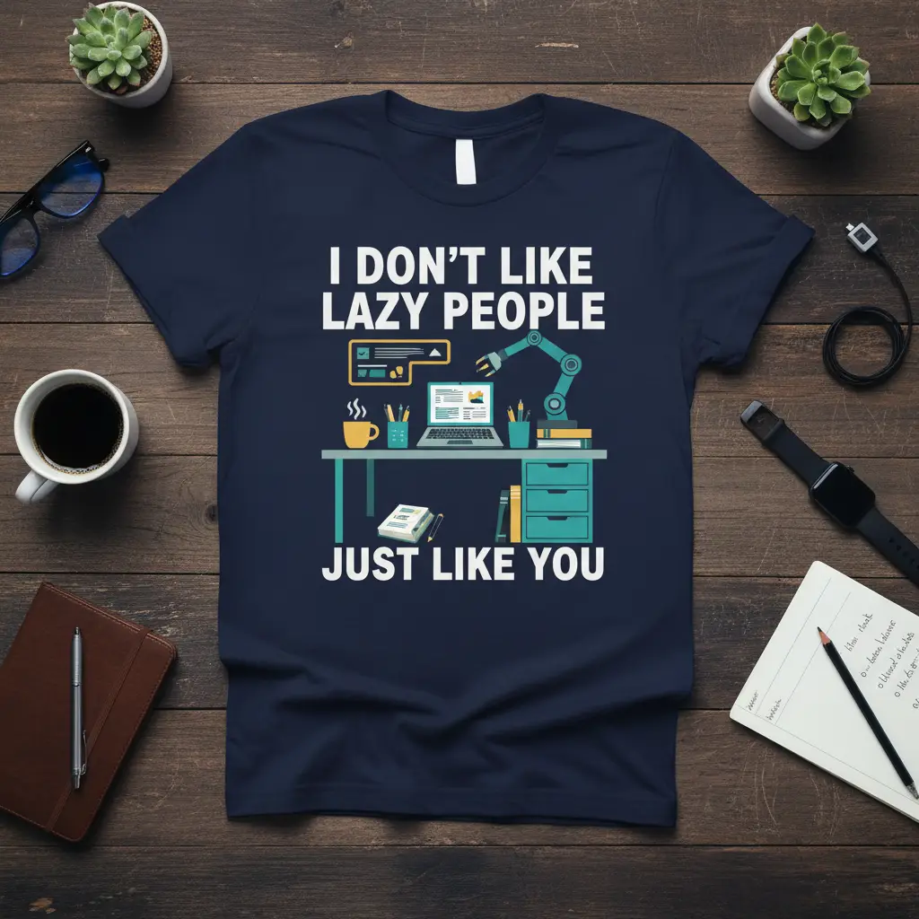 I Don’t Like Lazy People T-Shirt Funny Tech Humor Gift