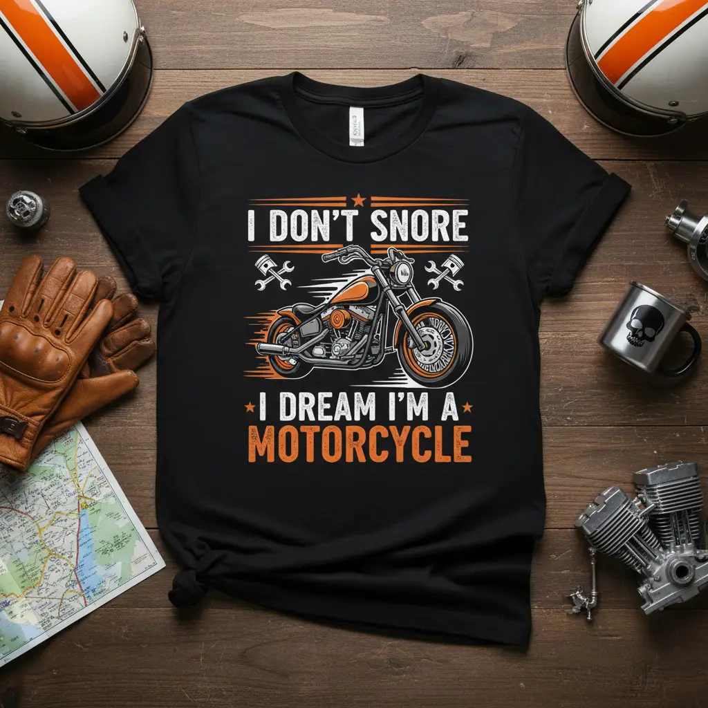 I Don’t Snore I Dream I’m a Motorcycle T-Shirt
