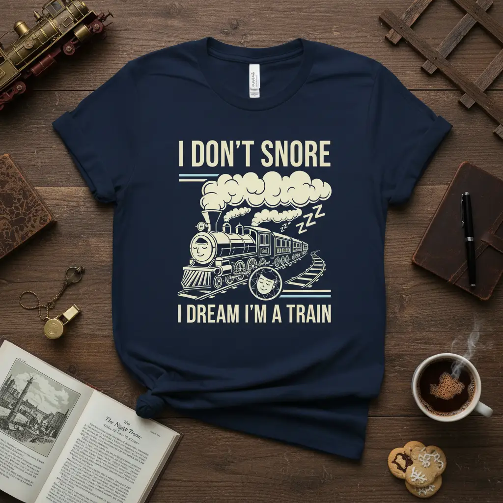 I Don’t Snore I Dream I’m a Train T-Shirt Funny Sleep Gift