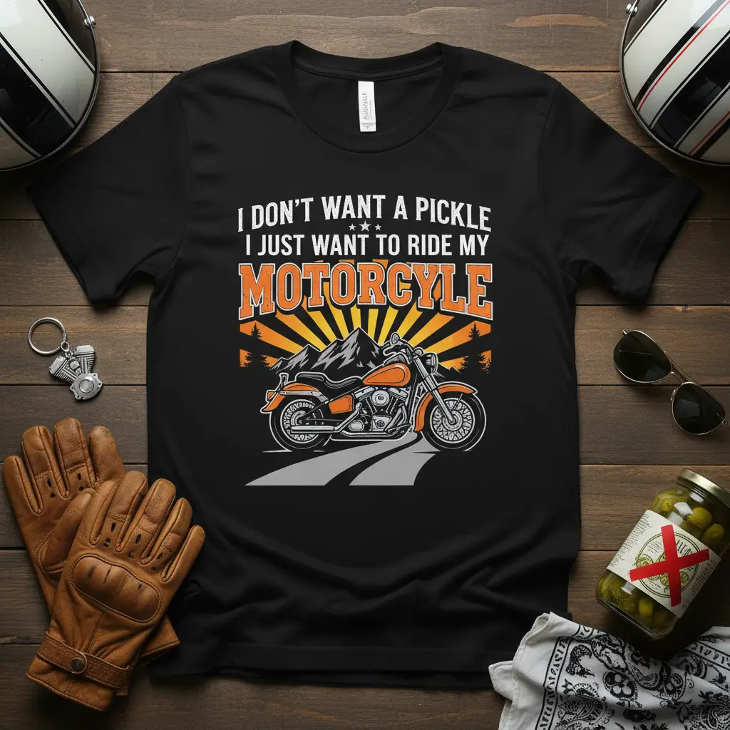 I Don’t Want a Pickle I Just Want to Ride My Motorcycle T-Shirt
