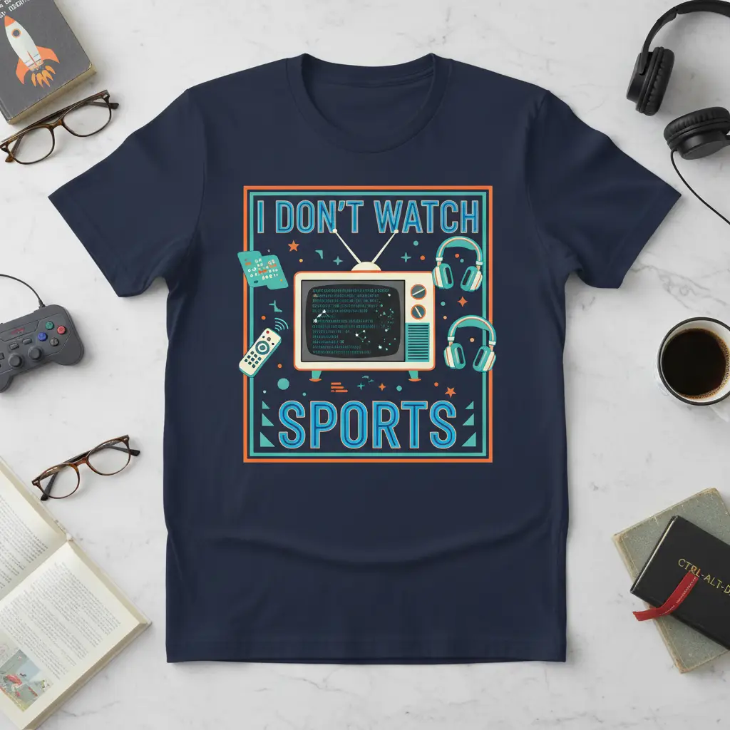 I Don’t Watch Sports Gamer T-Shirt Funny Tech Gift