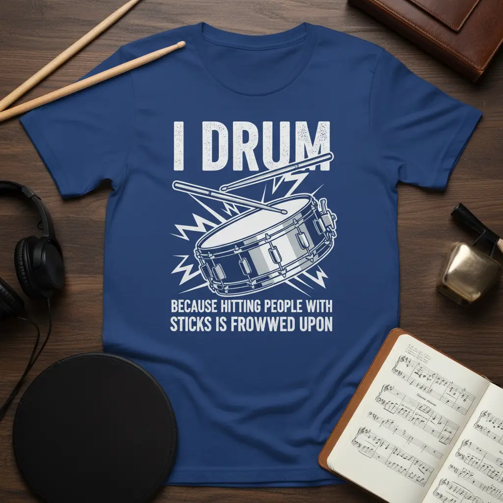 I Drum Because Hitting People Is Frowwned Upon Tee