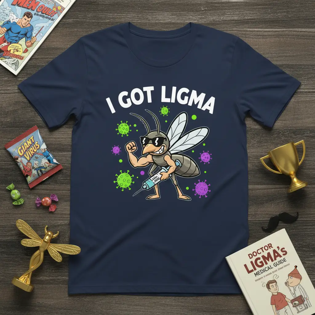 I Got Ligma Funny Mosquito T-Shirt Pandemic Joke Gift