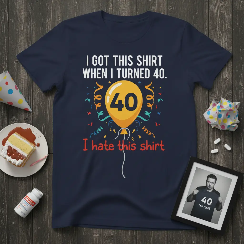 I Got This Shirt When I Turned 40 Tee Funny 40th Birthday Gift