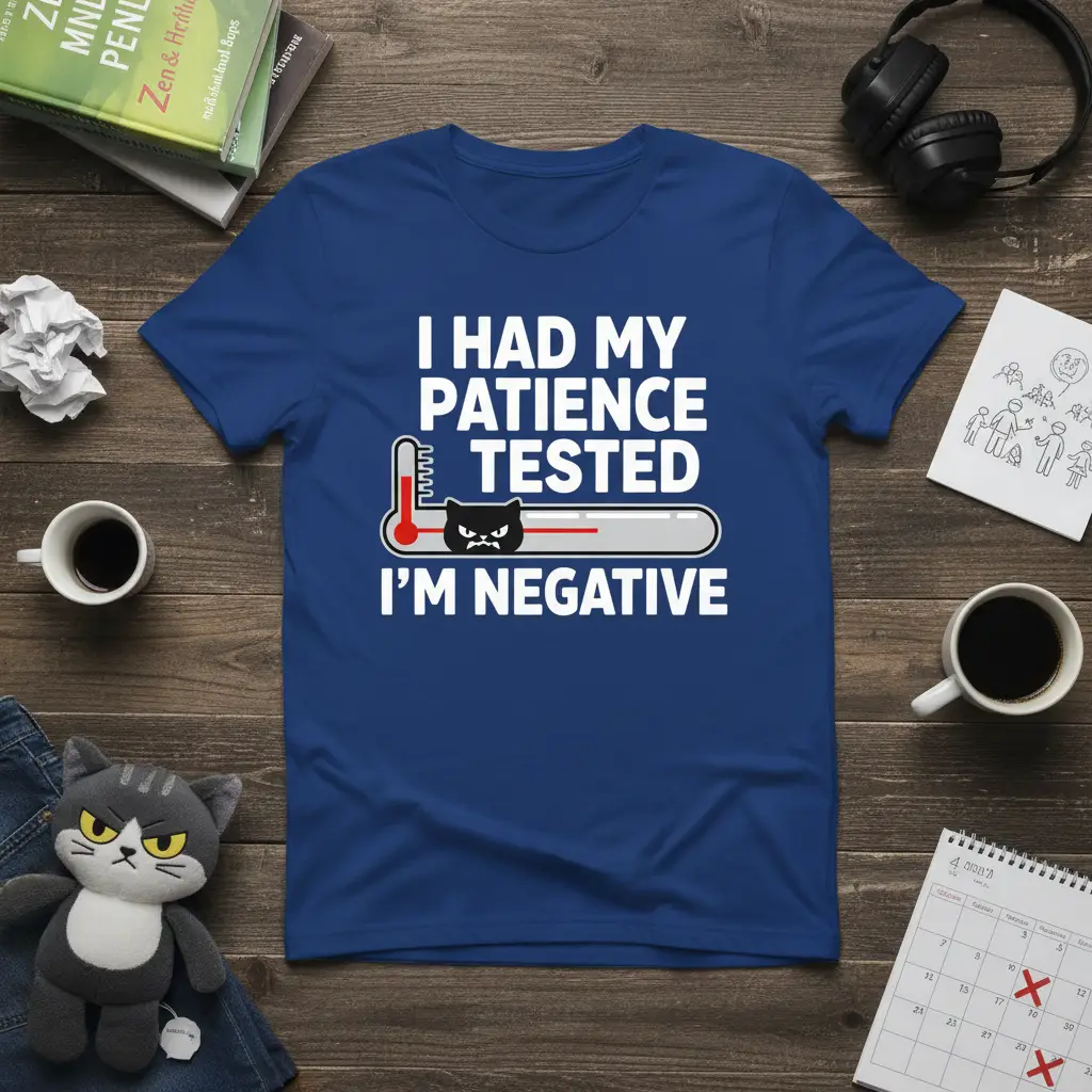 I Had My Patience Tested I’m Negative T-Shirt Funny Quote