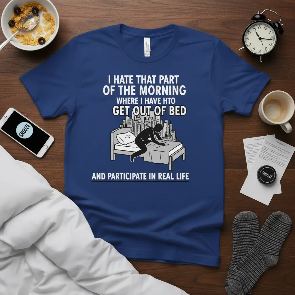 I Hate That Part of the Morning Quote T-Shirt Funny Relatable Gift