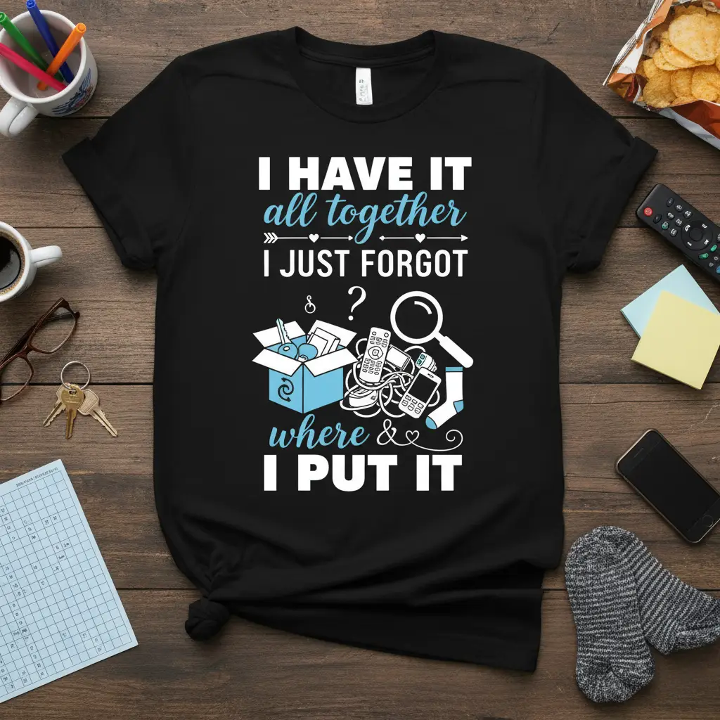 I Have It All Together Forgot Where I Put It Funny Tee
