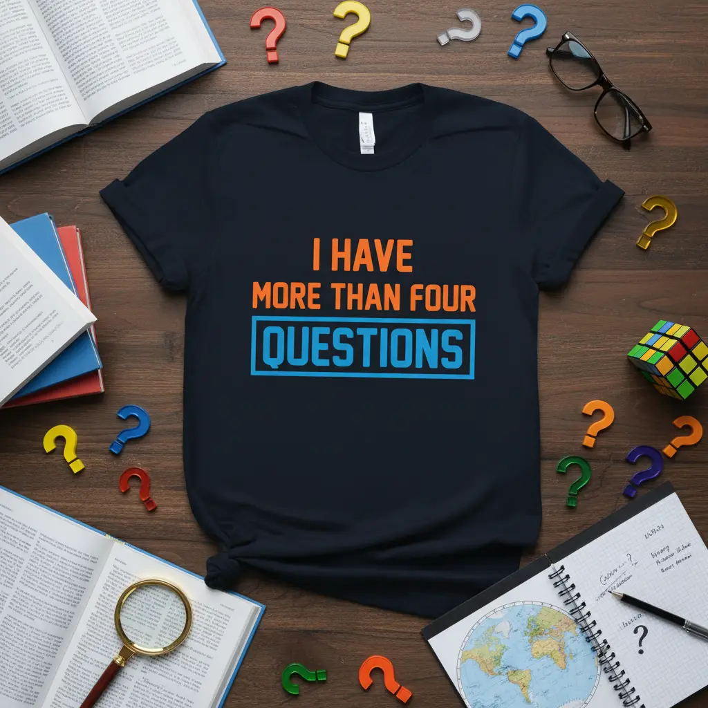 I Have More Than Four Questions Funny Quote T-Shirt