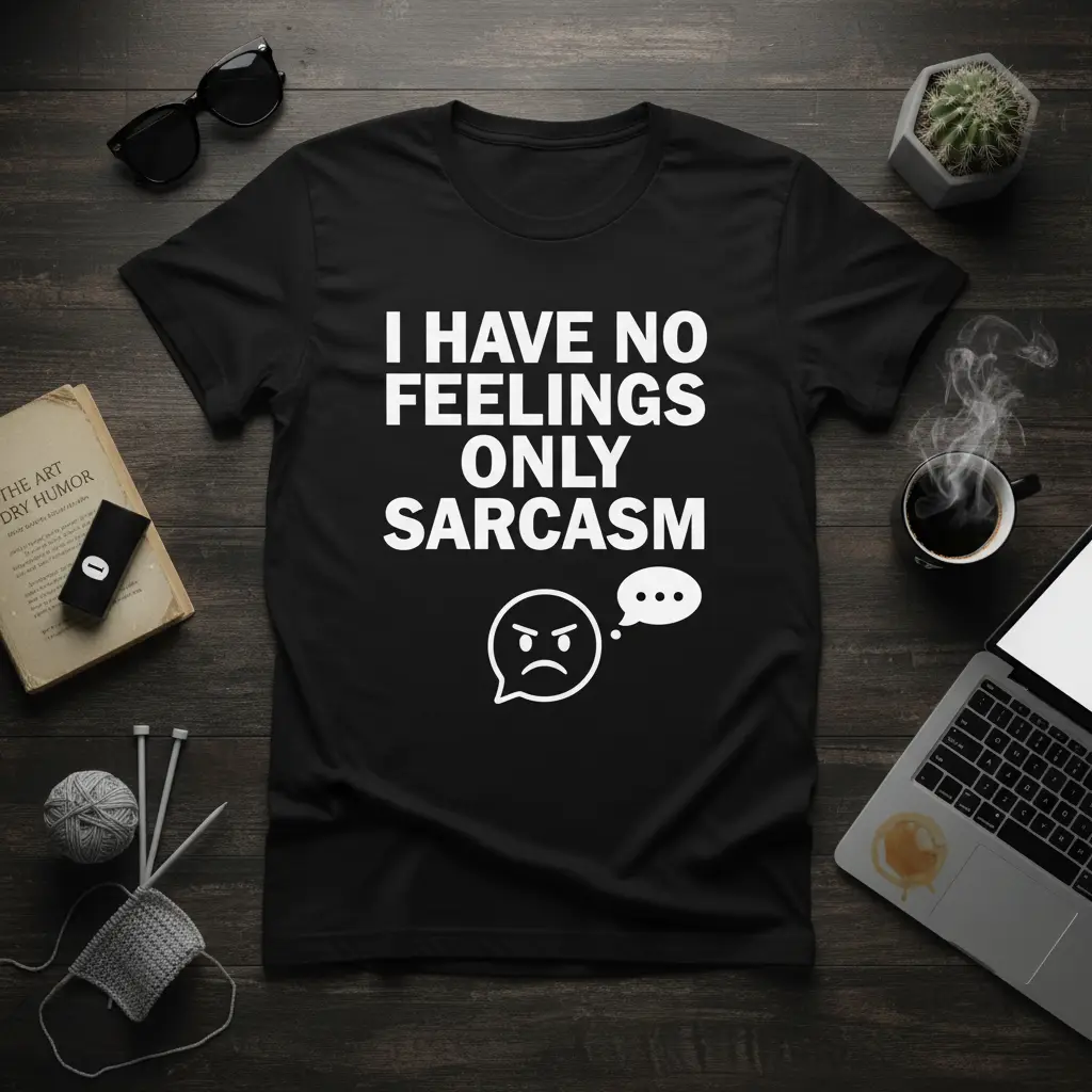 I Have No Feelings Only Sarcasm Funny Quote T-Shirt