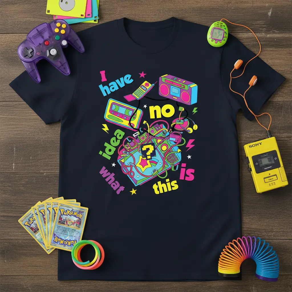 I Have No Idea What This Is 90s Retro Tech T-Shirt