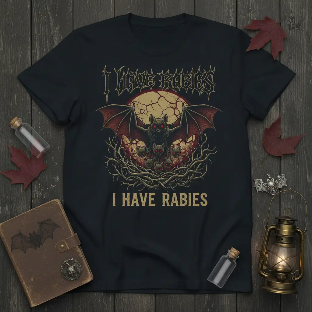 I Have Rabies I Have Rabies Bat Halloween T-Shirt