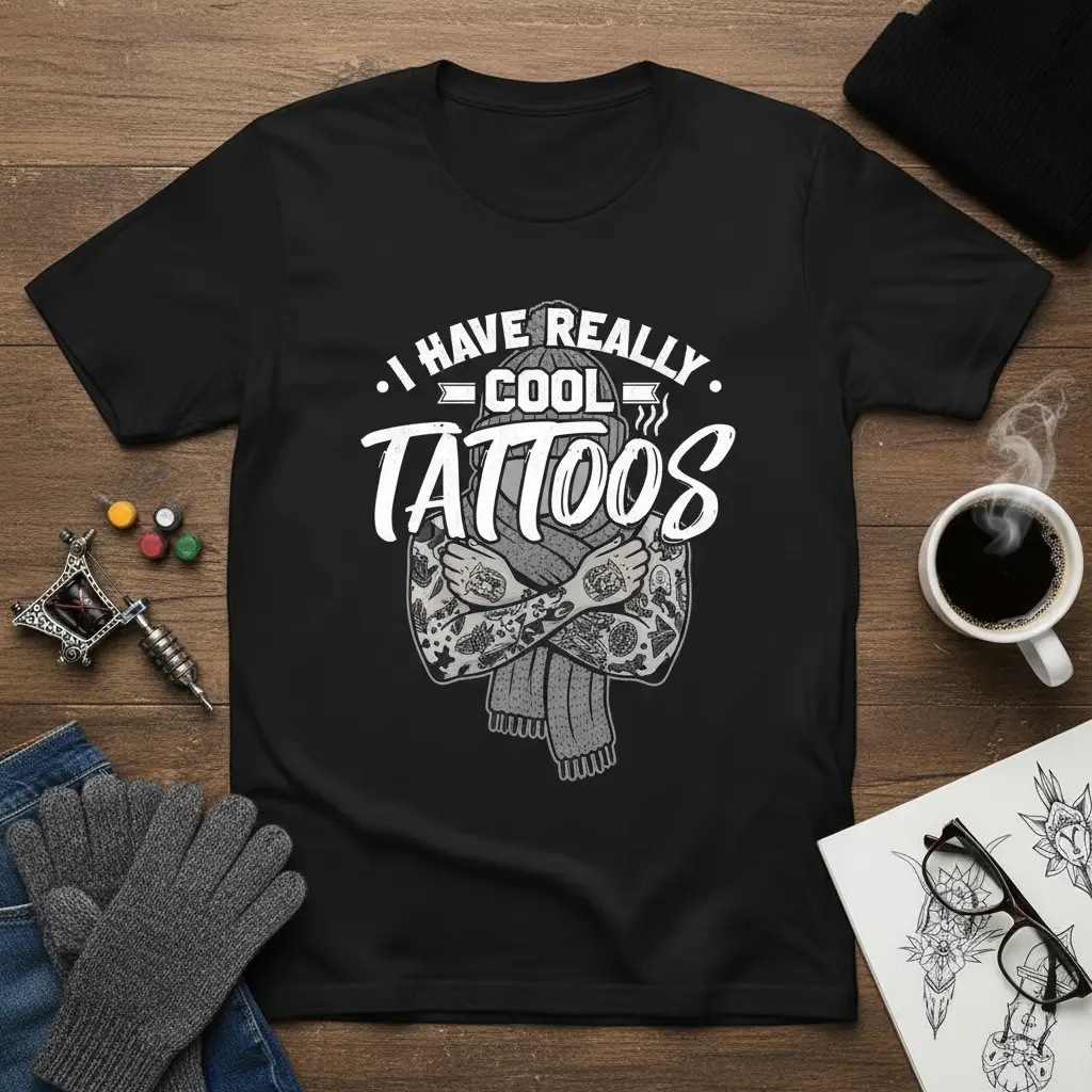 I Have Really Cool Tattoos Funny Tattoo Lover Tee