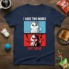 I Have Two Modes Hehe Not Hehe cat t-shirt design featuring a cute white cat and an angry black and