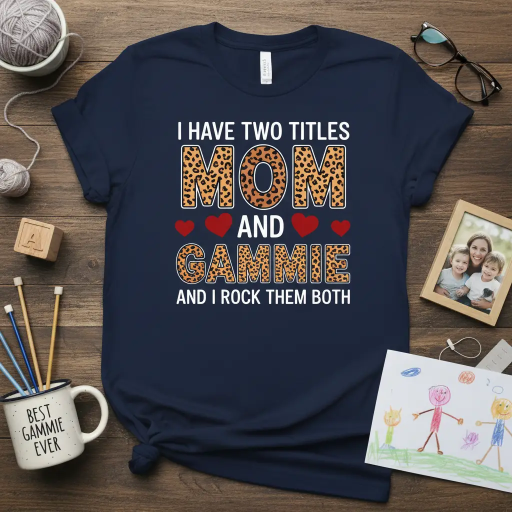 I Have Two Titles Mom and Gammie T-Shirt Gift for Her
