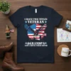I Have Two Titles Veteran & Grandpa And I Rock Them Both t-shirt design with eagle, American flag, and patriotic