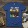 I Have A Dream MLK 1963 t-shirt with Lincoln Memorial graphic and crowd silhouette
